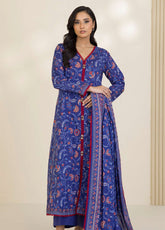 Zellbury Printed Cotton 3 Piece Unstitched Suit WUC25X30027