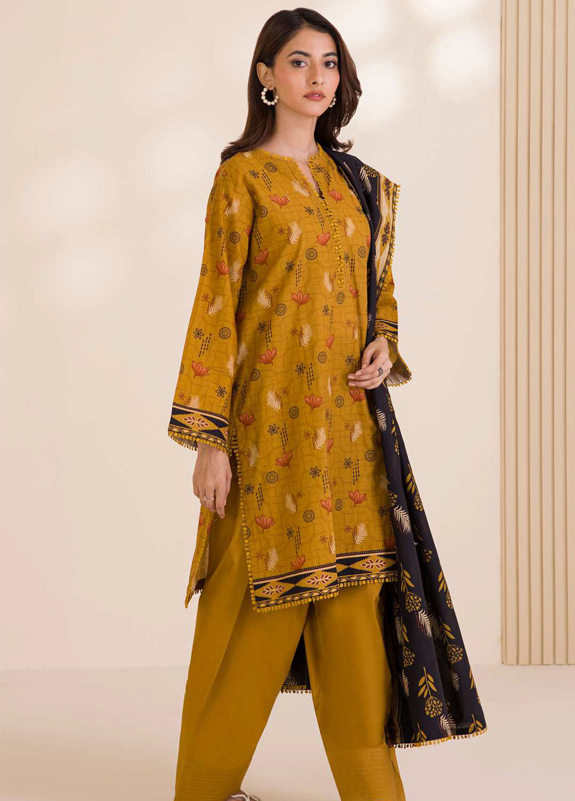 Zellbury Printed Cotton 3 Piece Unstitched Suit WUC25X30032 Zellbury Printed Cotton 3 Piece Unstitched Suit WUC25X30032