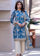 Zellbury Printed Khaddar 2 Piece Unstitched Suit WUW24X20495