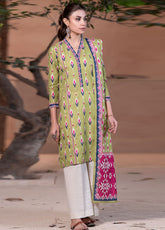 Zellbury Printed Viscose 2 Piece Unstitched Suit WUW24X20553