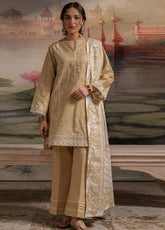 Zellbury Printed Khaddar 3 Piece Unstitched Suit WUW24X30393