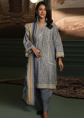 Zellbury Printed Khaddar 3 Piece Unstitched Suit WUW24X30453