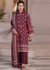 Zellbury Printed Khaddar 3 Piece Unstitched Suit WUW24X30520
