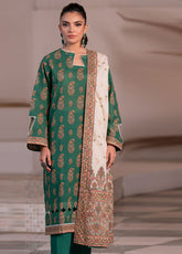 Zellbury Printed Khaddar 3 Piece Unstitched Suit WUW24X30566