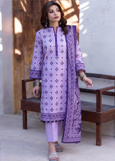 Zellbury Printed Khaddar 3 Piece Unstitched Suit WUW24X30582