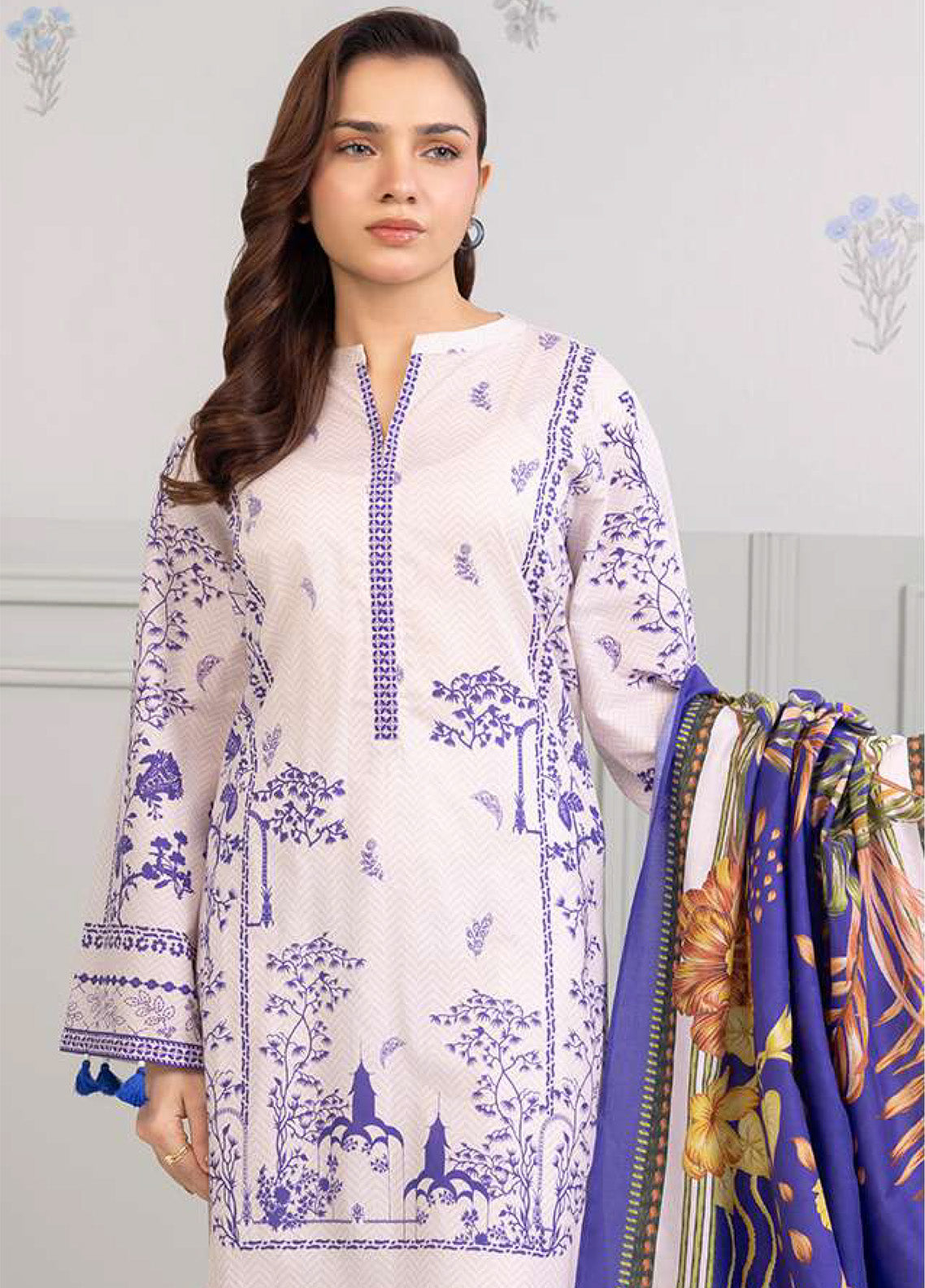 Zellbury Printed Lawn 2 Piece Unstitched Suit WUS25X20408 Zellbury Printed Lawn 2 Piece Unstitched Suit WUS25X20408