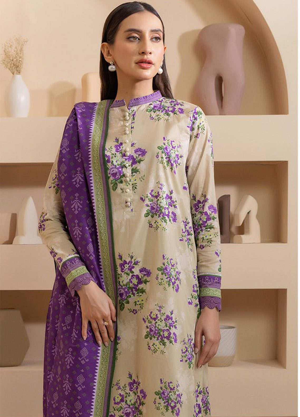 Zellbury Printed Lawn 3 Piece Unstitched Suit WUS25X30248 Zellbury Printed Lawn 3 Piece Unstitched Suit WUS25X30248