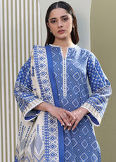 Zellbury Printed Lawn 3 Piece Unstitched Suit WUS25X30389