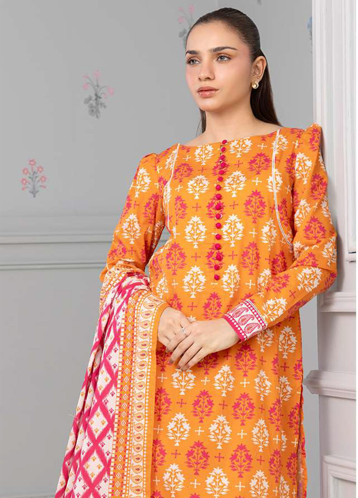 Zellbury Printed Lawn 3 Piece Unstitched Suit WUS25X30425 Zellbury Printed Lawn 3 Piece Unstitched Suit WUS25X30425