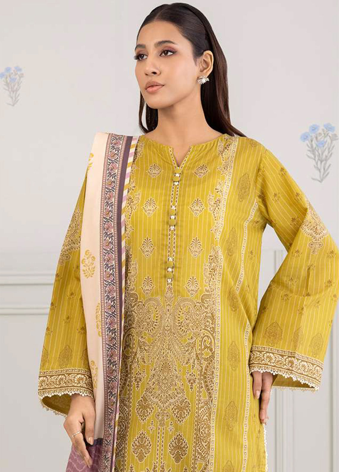 Zellbury Printed Lawn 3 Piece Unstitched Suit WUS25X30432 Zellbury Printed Lawn 3 Piece Unstitched Suit WUS25X30432