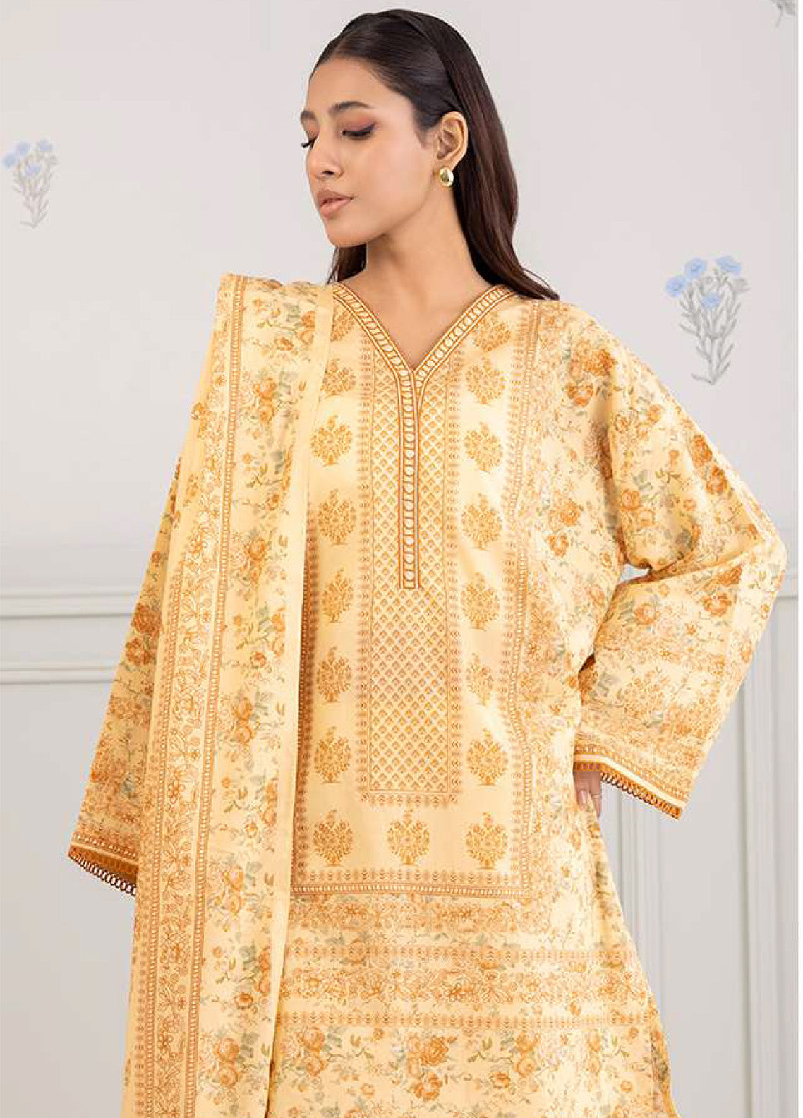 Zellbury Printed Lawn 3 Piece Unstitched Suit WUS25X30440 Zellbury Printed Lawn 3 Piece Unstitched Suit WUS25X30440
