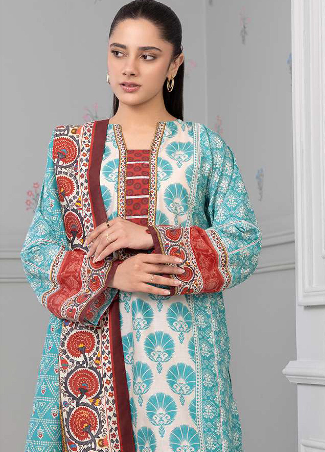 Zellbury Printed Lawn 3 Piece Unstitched Suit WUS25X30497 Zellbury Printed Lawn 3 Piece Unstitched Suit WUS25X30497