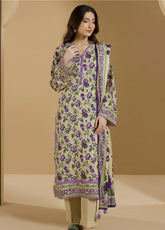 Zellbury Printed Linen 2 Piece Unstitched Suit WUW25X20089