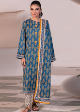 Zellbury Printed Viscose 3 Piece Unstitched Suit WUW24X30532