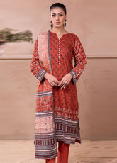 Zellbury Printed Viscose 3 Piece Unstitched Suit WUW24X30580