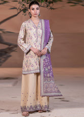 Zellbury Printed Viscose 3 Piece Unstitched Suit WUW24X30586