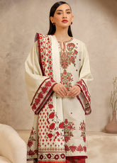 Zellbury Signature Embroidered Lawn 3 Piece Unstitched Suit WUS25E30073