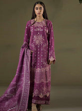 Zellbury Winter Shawl Embroidered Khaddar 3 Piece Unstitched Suit WUW25E30236