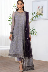 Meeral By Zarif Embroidered Net Unstitched 3 Piece Suit - 08