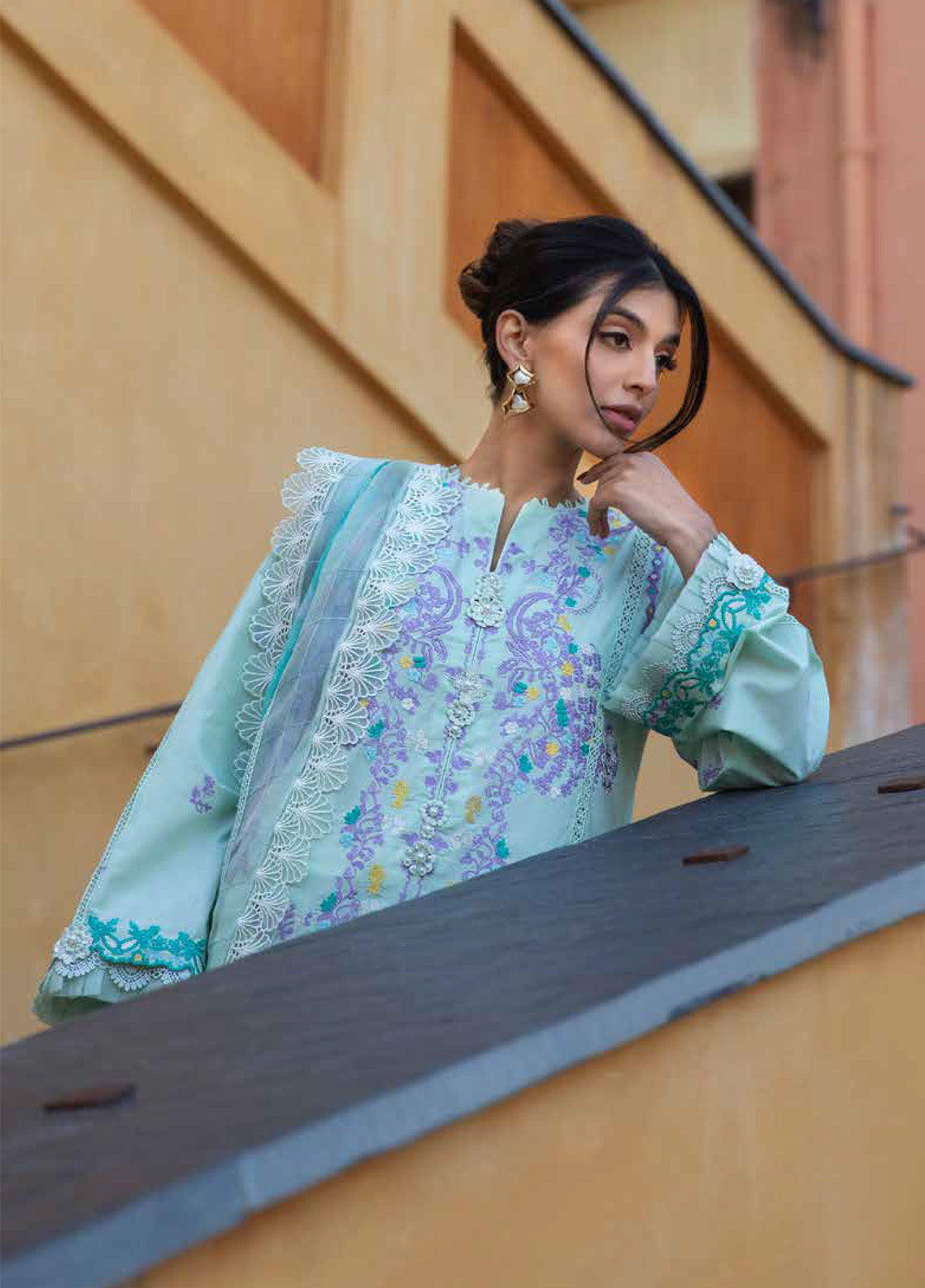 Zoha By Ansab Jahangir Embroidered Lawn 3 Piece Unstitched Suit AJ25Z D-02 MISTY JADE Zoha By Ansab Jahangir Embroidered Lawn 3 Piece Unstitched Suit AJ25Z D-02 MISTY JADE