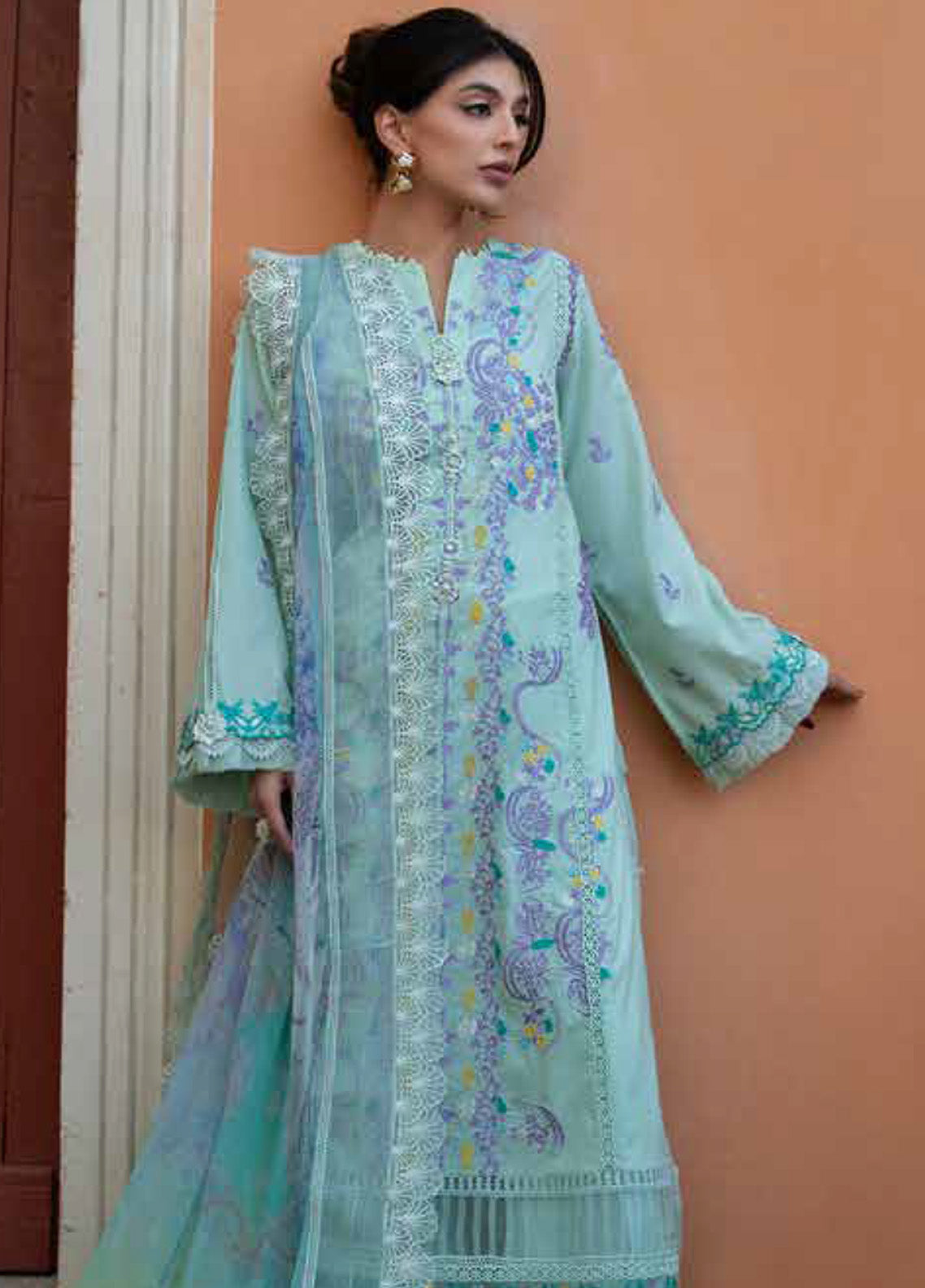 Zoha By Ansab Jahangir Embroidered Lawn 3 Piece Unstitched Suit AJ25Z D-02 MISTY JADE Zoha By Ansab Jahangir Embroidered Lawn 3 Piece Unstitched Suit AJ25Z D-02 MISTY JADE