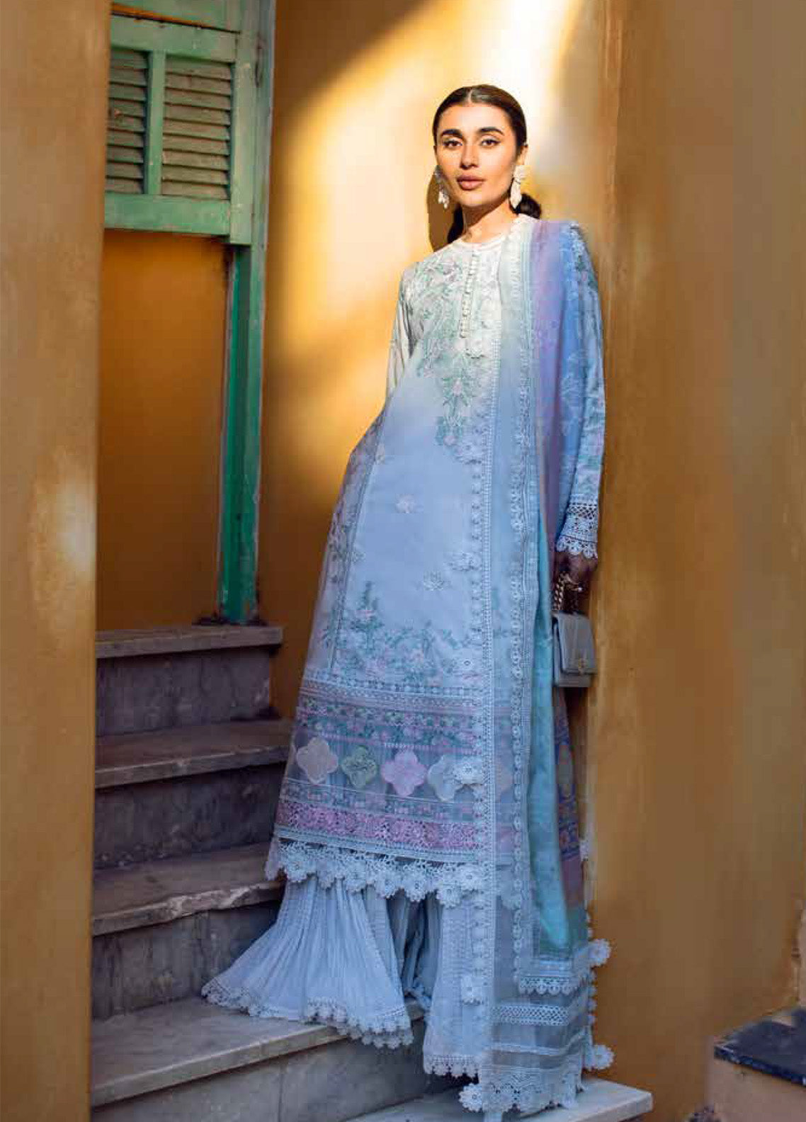 Zoha By Ansab Jahangir Embroidered Lawn 3 Piece Unstitched Suit AJ25Z D-11 PETAL BLUE Zoha By Ansab Jahangir Embroidered Lawn 3 Piece Unstitched Suit AJ25Z D-11 PETAL BLUE