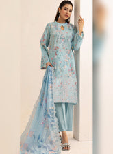 Zohra By Motifz Embroidered Lawn 3 Piece Unstitched Suit MT25FE D-5372 NAILA