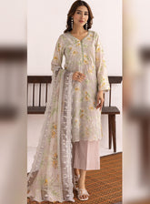 Zohra By Motifz Embroidered Lawn 3 Piece Unstitched Suit MT25FE D-5375 JENNA