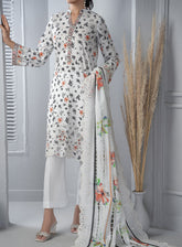 Zynah By VS Textile Chikankari Embroidered Lawn 3 Piece Unstitched Suit VS24ZV3 D-330