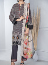 Zynah By VS Textile Chikankari Embroidered Lawn 3 Piece Unstitched Suit VS24ZV3 D-333