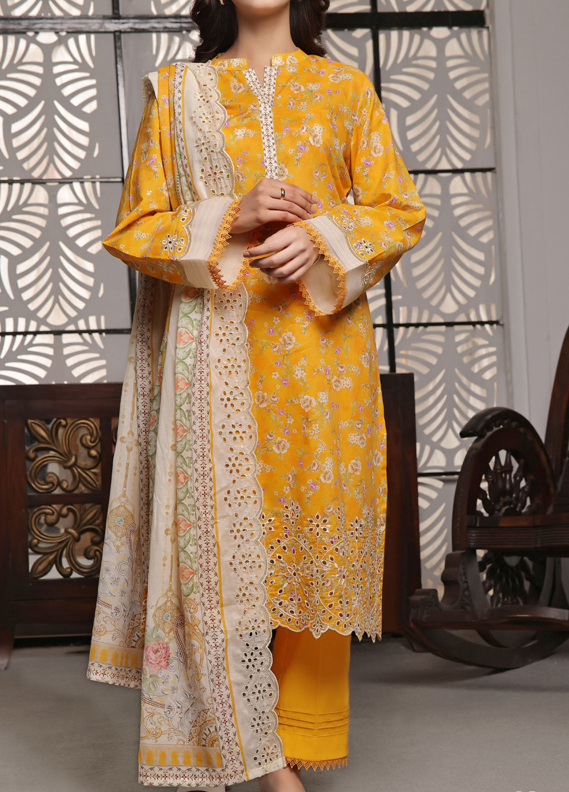 Zynah By VS Textile Digital Chikankari Lawn 3 Piece Unstitched Suit VS24ZDCLV1 D-76 Zynah By VS Textile Digital Chikankari Lawn 3 Piece Unstitched Suit VS24ZDCLV1 D-76