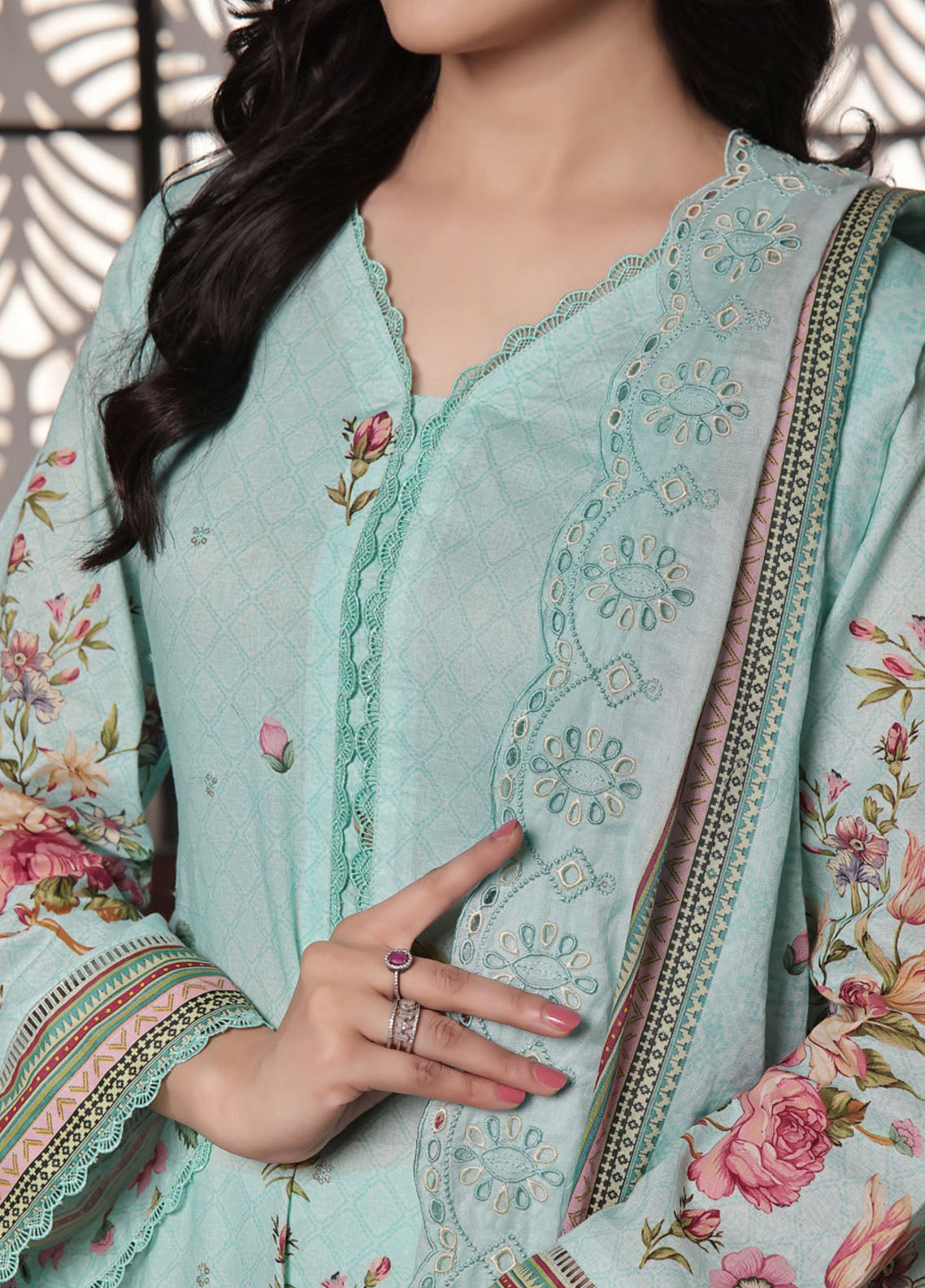 Zynah By VS Textile Digital Chikankari Lawn 3 Piece Unstitched Suit VS24ZDCLV1 D-77 Zynah By VS Textile Digital Chikankari Lawn 3 Piece Unstitched Suit VS24ZDCLV1 D-77