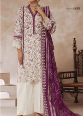 Zynah By VS Textile Embroidered Lawn 3 Piece Unstitched Suit VS25PCV9 D-608