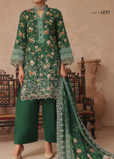 Zynah By VS Textile Embroidered Lawn 3 Piece Unstitched Suit VS25PCV9 D-609