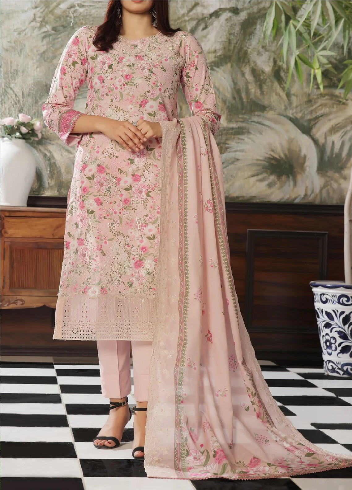 Zynah By VS Textile Premium Chikankari Lawn 3 Piece Unstitched Suit VS26ZPCV12 D-694 Zynah By VS Textile Premium Chikankari Lawn 3 Piece Unstitched Suit VS26ZPCV12 D-694