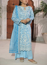 Zynah By VS Textile Premium Chikankari Lawn 3 Piece Unstitched Suit VS26ZPCV12 D-699