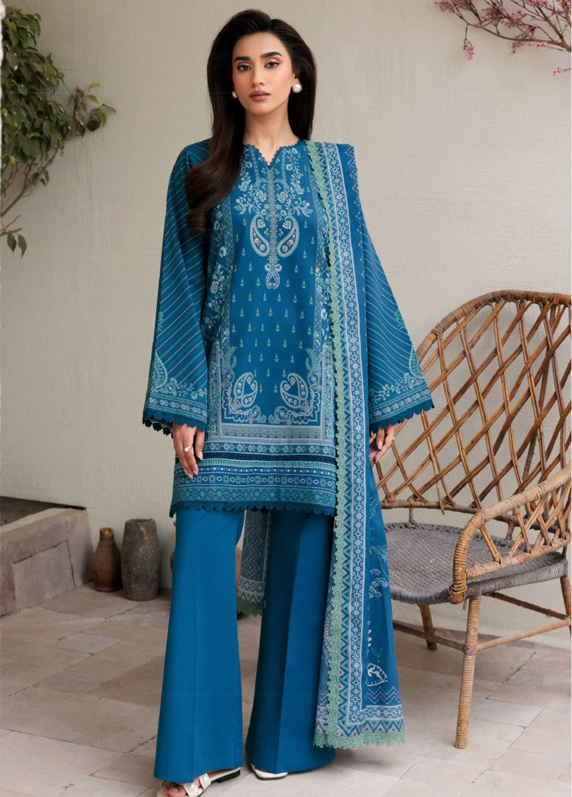 Zync By Florent Digital Printed Lawn 3 Piece Unstitched Suit FL25ZDWV3 D-1A Zync By Florent Digital Printed Lawn 3 Piece Unstitched Suit FL25ZDWV3 D-1A