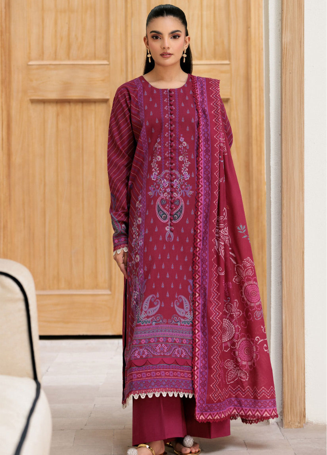 Zync By Florent Digital Printed Lawn 3 Piece Unstitched Suit FL25ZDWV3 D-1B Zync By Florent Digital Printed Lawn 3 Piece Unstitched Suit FL25ZDWV3 D-1B