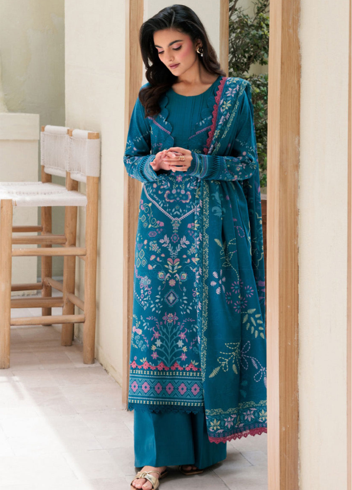 Zync By Florent Digital Printed Lawn 3 Piece Unstitched Suit FL25ZDWV3 D-4A Zync By Florent Digital Printed Lawn 3 Piece Unstitched Suit FL25ZDWV3 D-4A