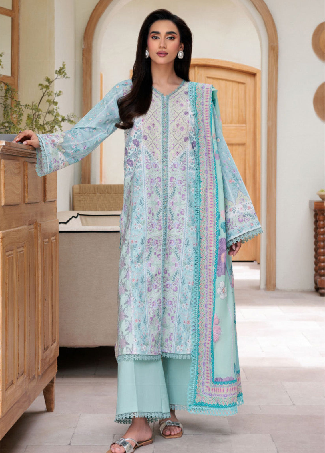 Zync By Florent Digital Printed Lawn 3 Piece Unstitched Suit FL25ZDWV3 D-5A Zync By Florent Digital Printed Lawn 3 Piece Unstitched Suit FL25ZDWV3 D-5A