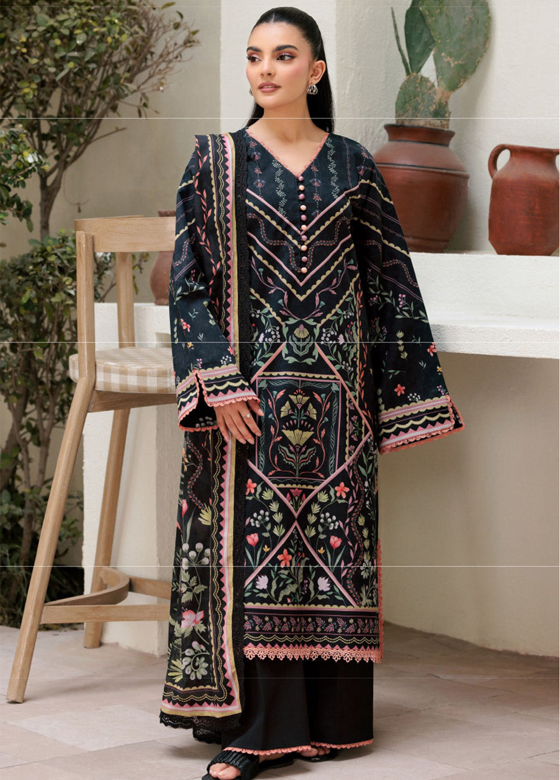 Zync By Florent Digital Printed Lawn 3 Piece Unstitched Suit FL25ZDWV3 D-7B Zync By Florent Digital Printed Lawn 3 Piece Unstitched Suit FL25ZDWV3 D-7B