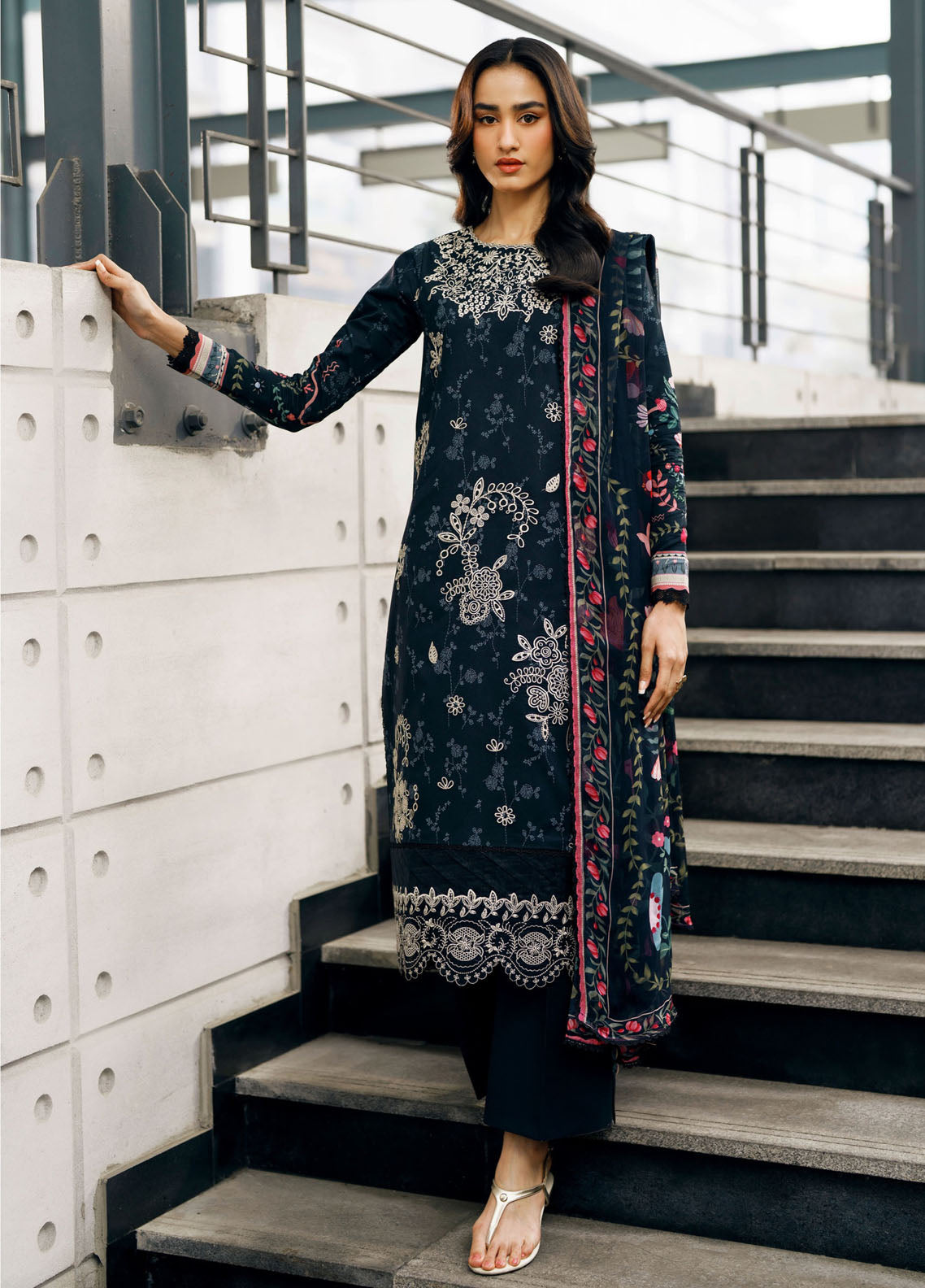Zync By Florent Embroidered Lawn 3 Piece Unstitched Suit FL26ZSEV2 D-1B Zync By Florent Embroidered Lawn 3 Piece Unstitched Suit FL26ZSEV2 D-1B