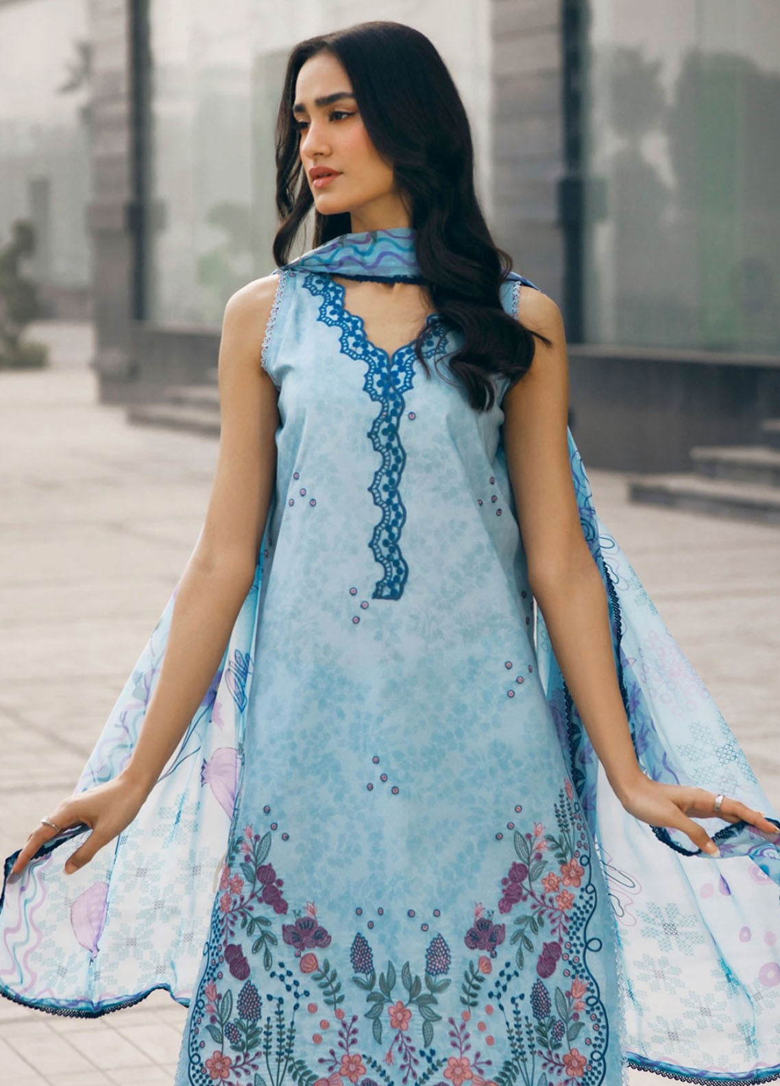 Zync By Florent Embroidered Lawn 3 Piece Unstitched Suit FL26ZSEV2 D-2B Zync By Florent Embroidered Lawn 3 Piece Unstitched Suit FL26ZSEV2 D-2B
