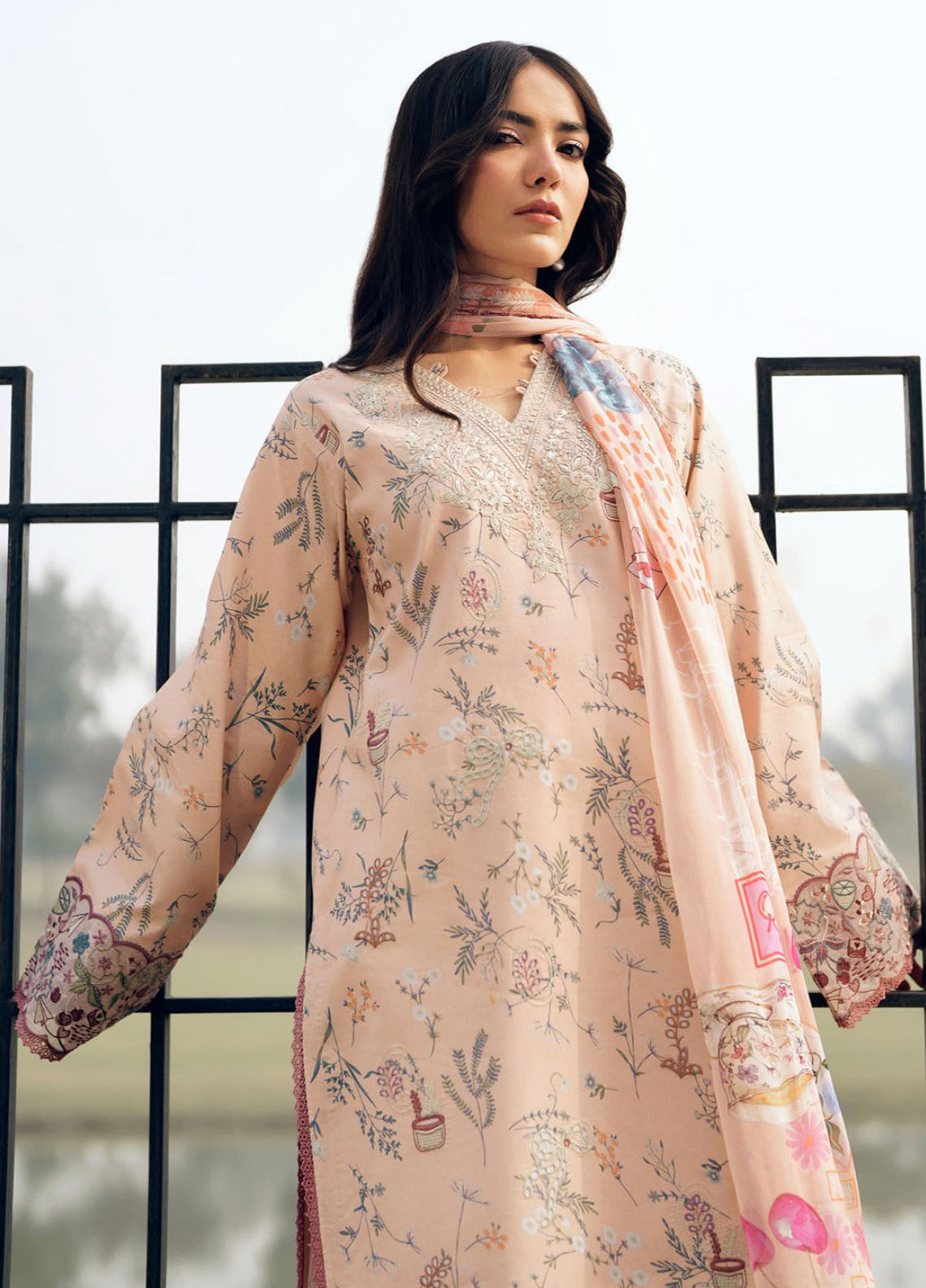 Zync By Florent Embroidered Lawn 3 Piece Unstitched Suit FL26ZSEV2 D-3A Zync By Florent Embroidered Lawn 3 Piece Unstitched Suit FL26ZSEV2 D-3A