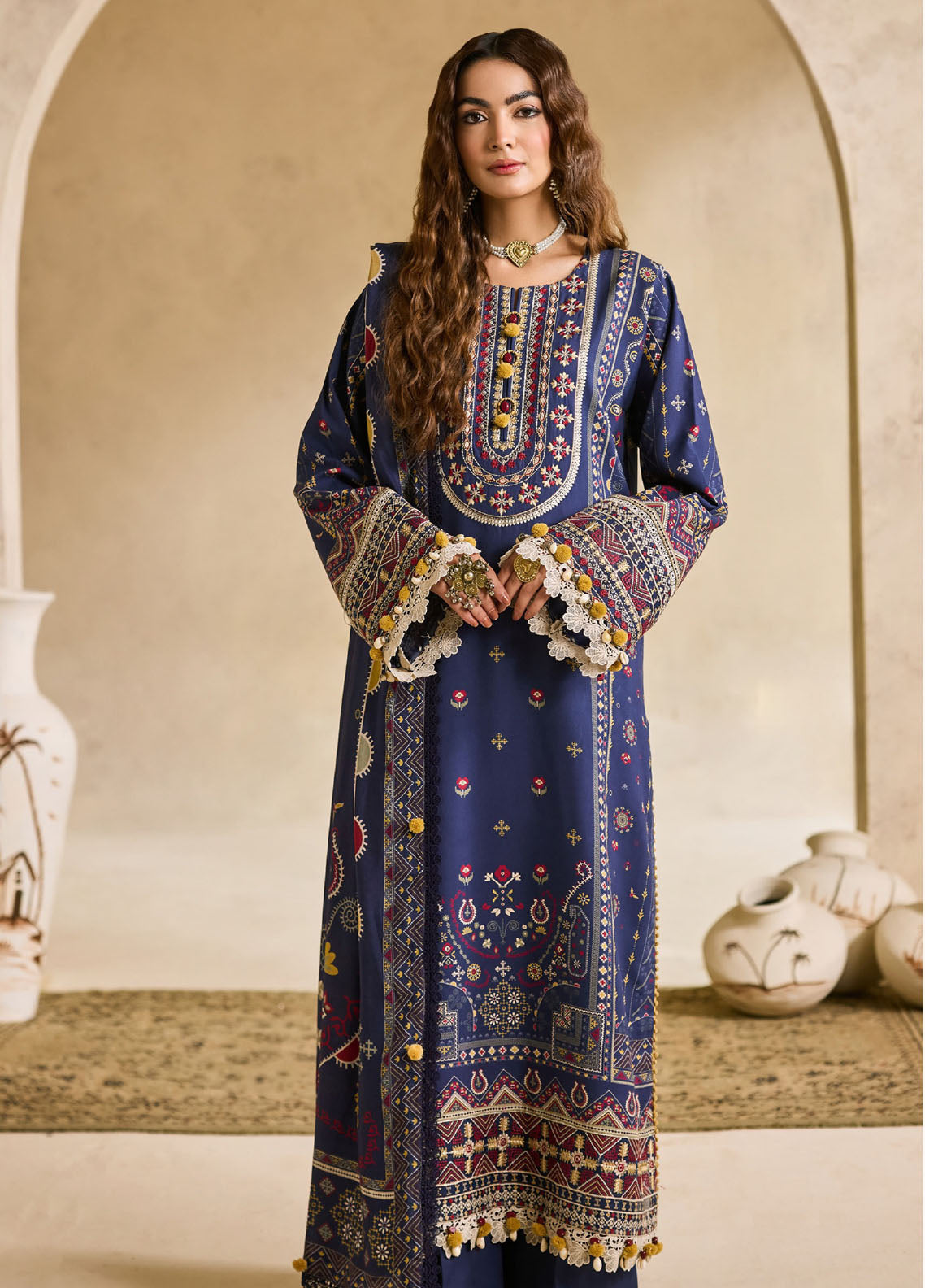 Zync By Florent One Nation Embroidered Linen 3 Piece Unstitched Suit FL25ZONWV1 D-FON-1A Zync By Florent One Nation Embroidered Linen 3 Piece Unstitched Suit FL25ZONWV1 D-FON-1A