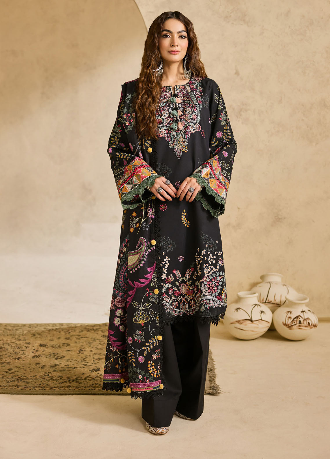 Zync By Florent One Nation Embroidered Linen 3 Piece Unstitched Suit FL25ZONWV1 D-FON-2A Zync By Florent One Nation Embroidered Linen 3 Piece Unstitched Suit FL25ZONWV1 D-FON-2A