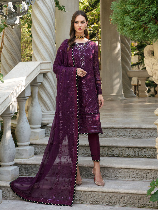 Isabella By Gulaal Embroidered Chiffon Unstitched 3 Piece Suit - 02 Isabella By Gulaal Embroidered Chiffon Unstitched 3 Piece Suit - 02
