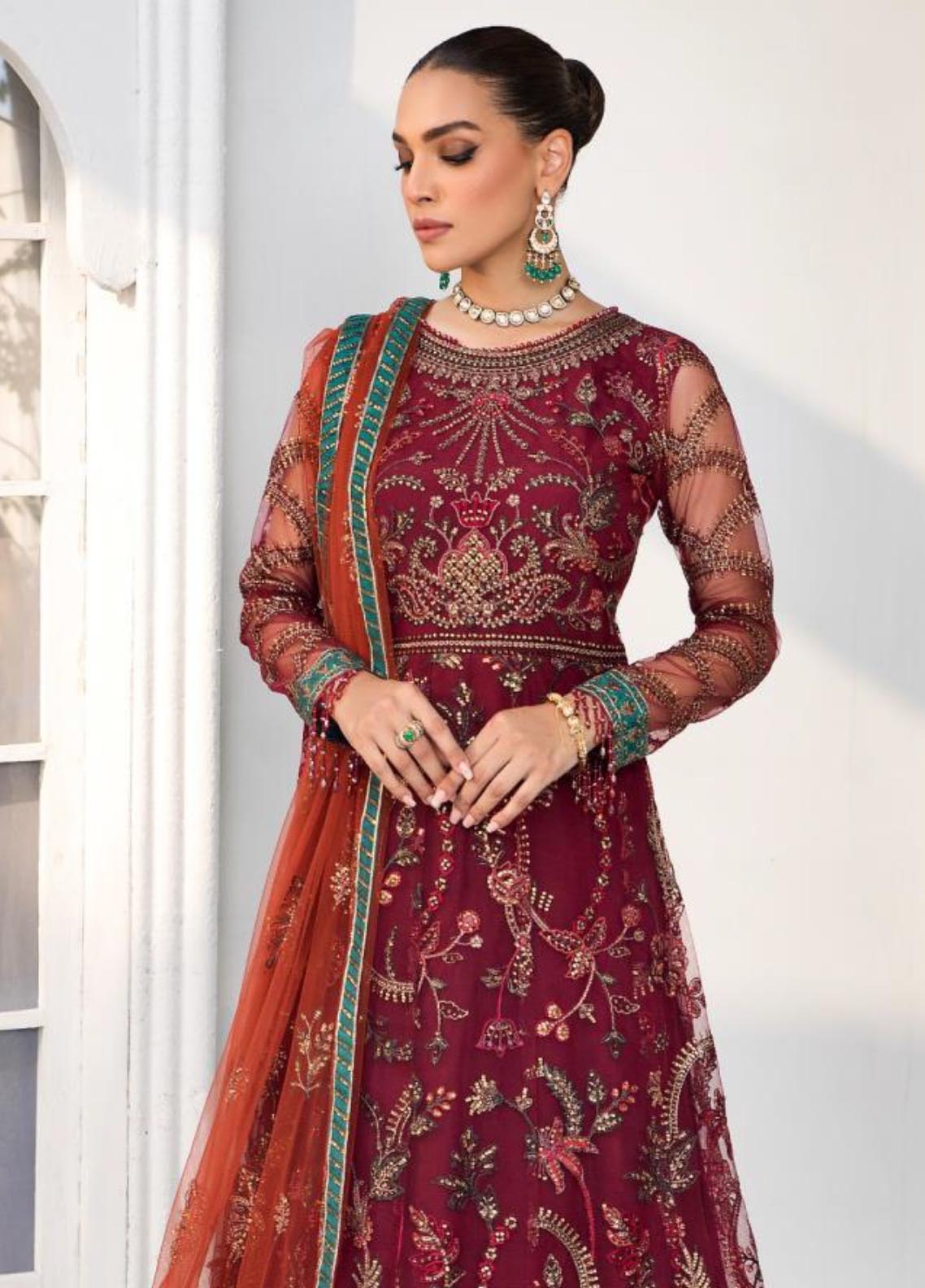 Zarif Embroidered Net Unstitched 3 Piece Suit - 01 Zarif Embroidered Net Unstitched 3 Piece Suit - 01