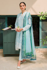 Cross Stitch Unstitched 3 Piece Cyan Mist