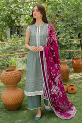 Cross Stitch Unstitched 3 Piece Chromatic Green